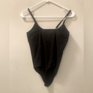 Black thong body suit